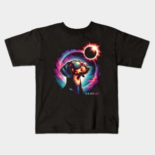 Celestial Dachshund Eclipse: Trendy Tee for Wiener Dog Enthusiasts Kids T-Shirt